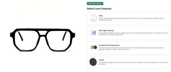 Choose lens features guide